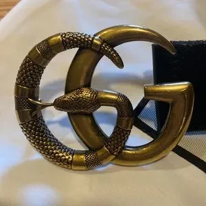 Gucci | Accessories | Faded Calfskin Snake Double G Belt  display picture 1